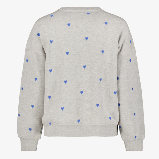 Dames trui met blauwe hartjes