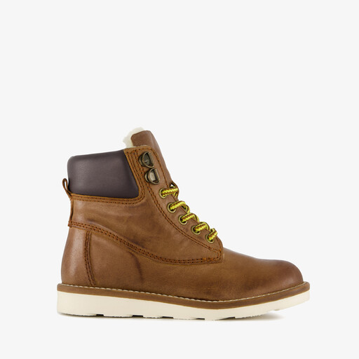 Gevoerde leren jongens veterboots cognac