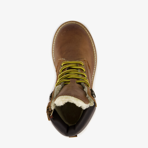 Gevoerde leren jongens veterboots cognac