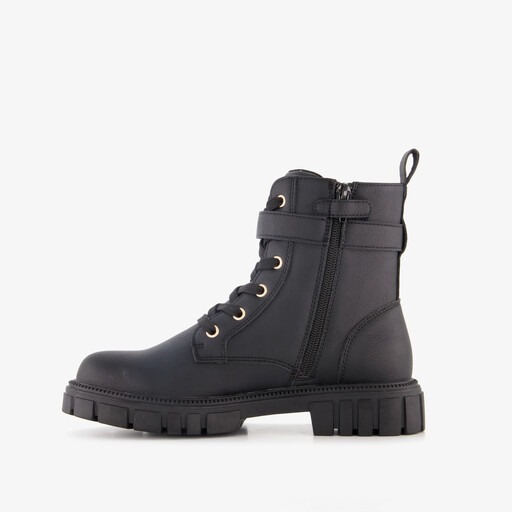 Meisjes veterboots met hartje zwart