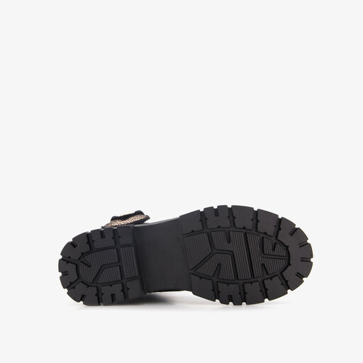 Meisjes veterboots met hartje zwart