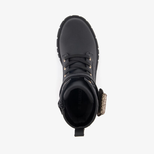 Meisjes veterboots met hartje zwart