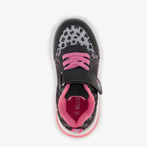 Meisjes sneakers met lichtjes zwart roze