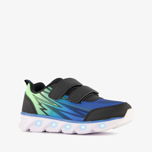 Jongens sneakers met lichtjes blauw zwart