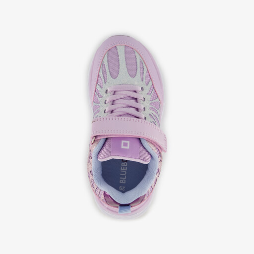 Meisjes sneakers met lichtjes en glitters paars