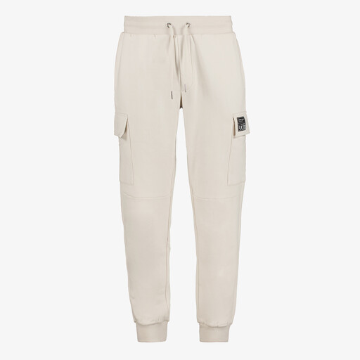 Heren cargo joggingbroek beige