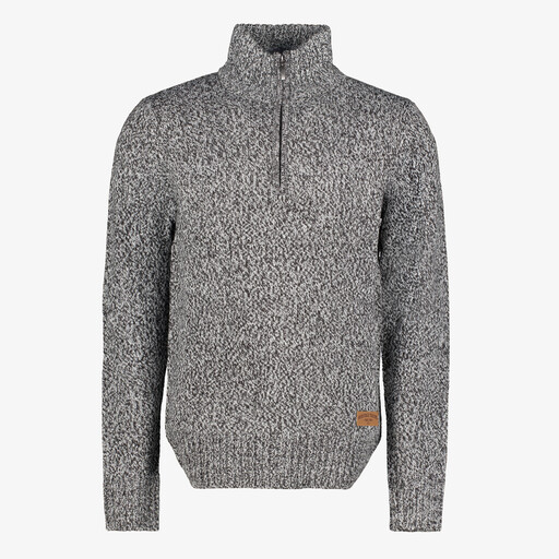 Gebreide heren coltrui grijs