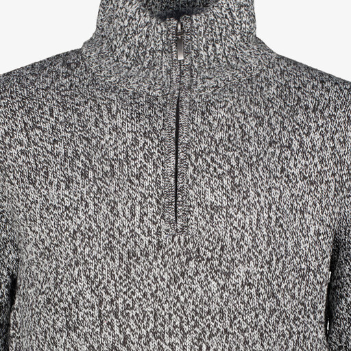 Gebreide heren coltrui grijs