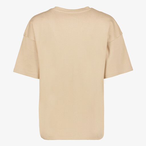 Oversized dames T-shirt beige