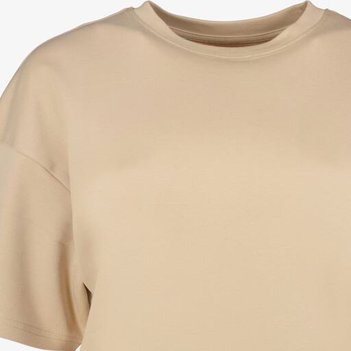 Oversized dames T-shirt beige