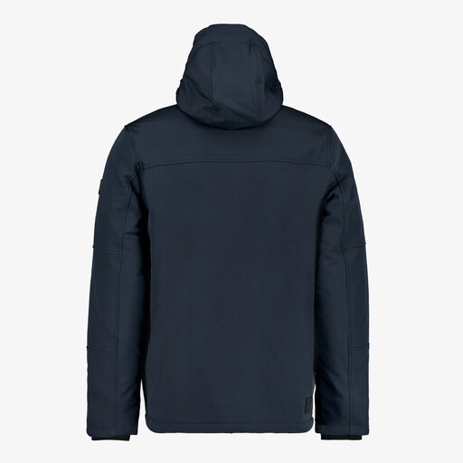 Gewatteerde heren softshell jas blauw