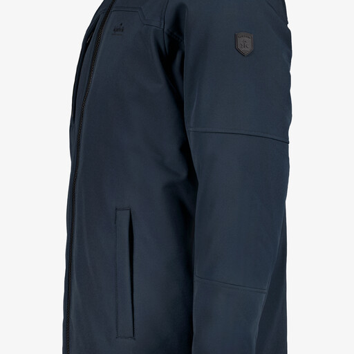 Gewatteerde heren softshell jas blauw