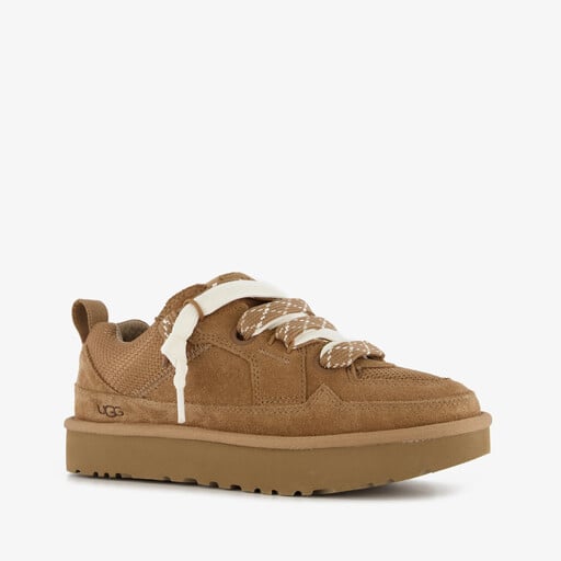Lo Lowmel suede dames sneakers cognac