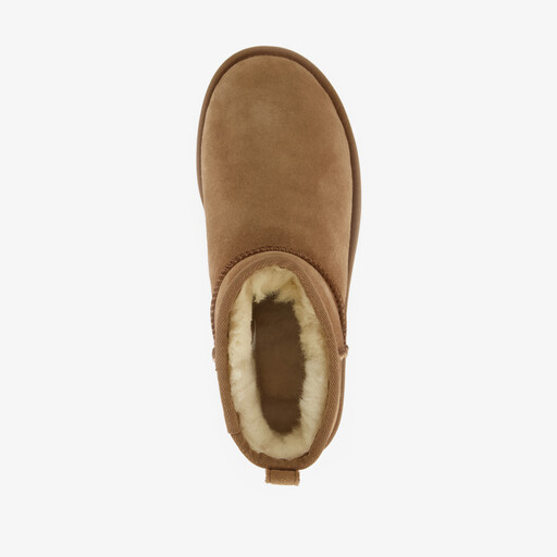 Ultra Mini suede dames laarsjes cognac