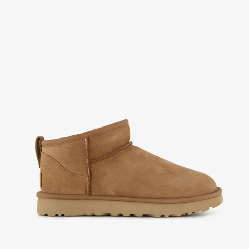 Ultra Mini suede dames laarsjes cognac