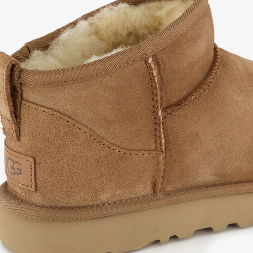 Ultra Mini suede dames laarsjes cognac