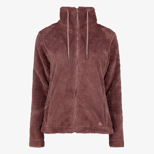 Furry dames fleece vest roze