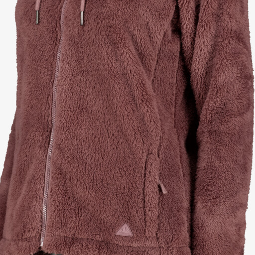 Furry dames fleece vest roze