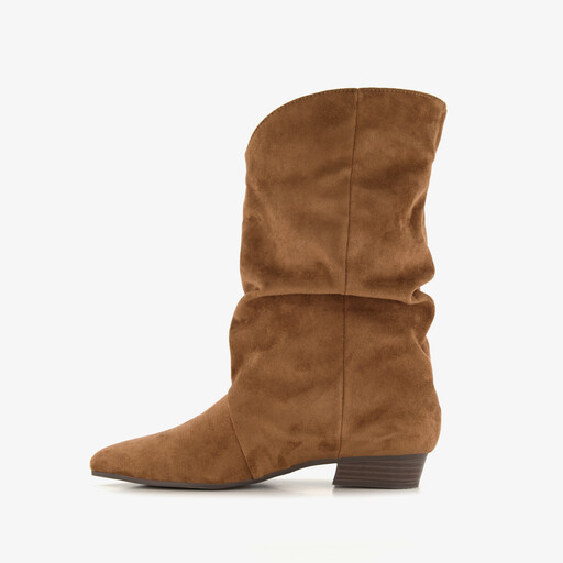 Dames slouchy laarzen cognac