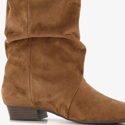 Dames slouchy laarzen cognac