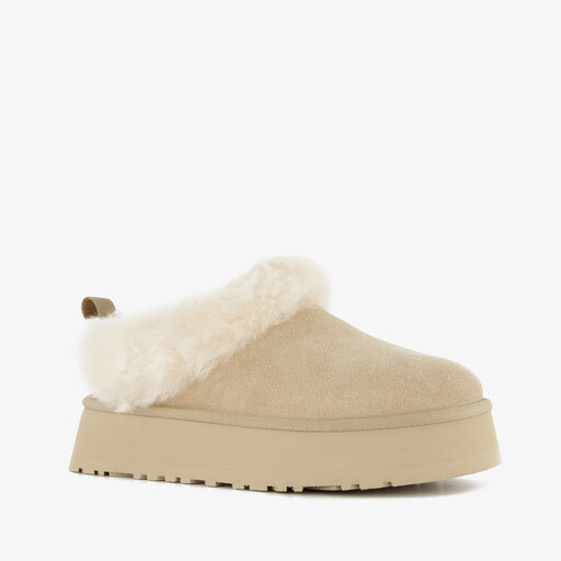 Tazzelle suede dames boots beige