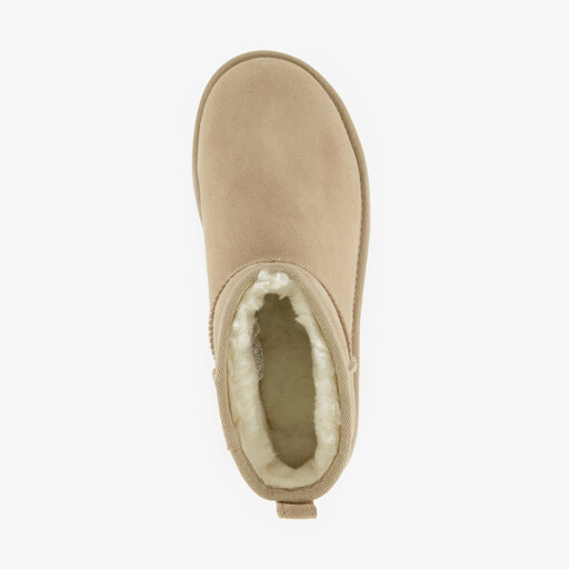 Classic Mini Platform suede dames laarsjes beige