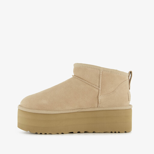 Classic Mini Platform suede dames laarsjes beige