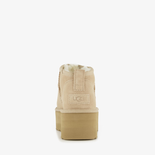 Classic Mini Platform suede dames laarsjes beige
