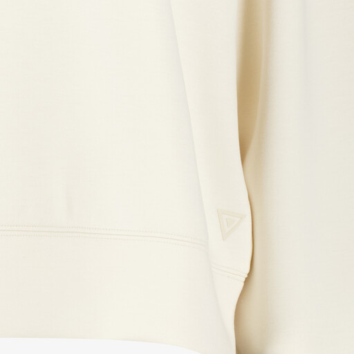 Cropped dames sport sweater wit