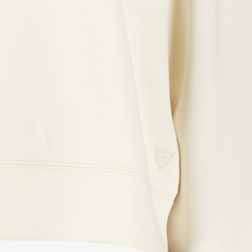 Cropped dames sport sweater wit