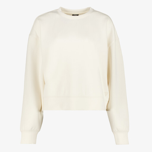 Cropped dames sport sweater wit