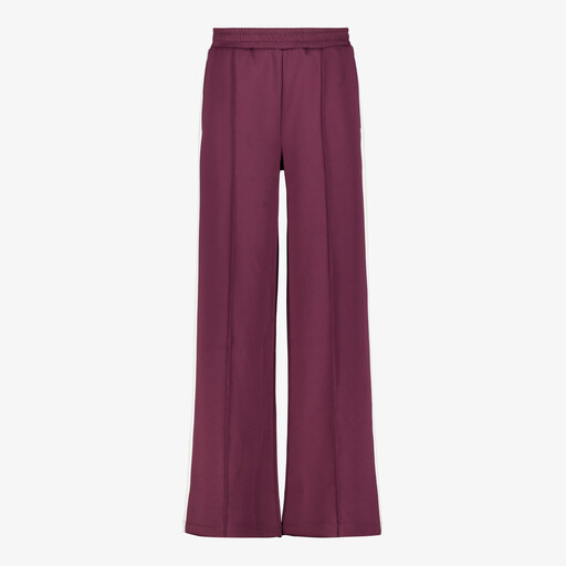 Meisjes wide leg broek bordeauxrood