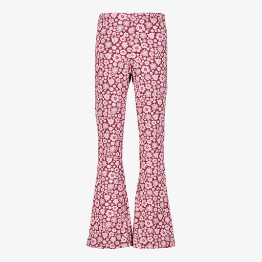 Name It meisjes flared broek met roze bloemen
