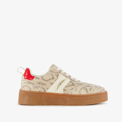 Dames sneakers met slangenprint