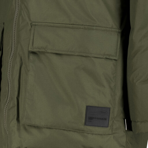 Heren parka winterjas groen