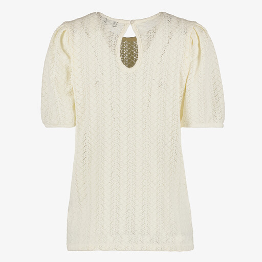 Kanten dames top lichtbeige