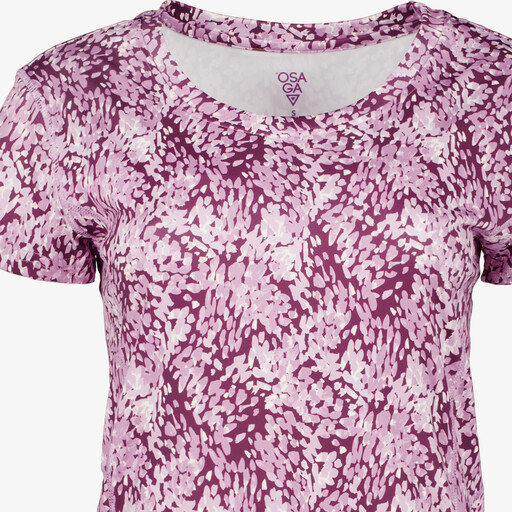 Dames sport T-shirt met print roze