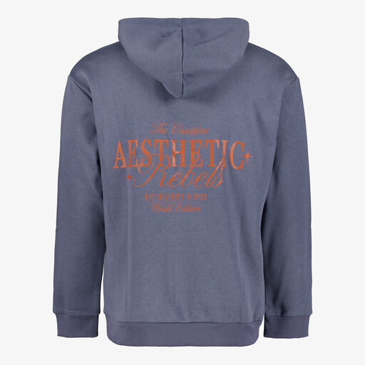 Heren hoodie blauw