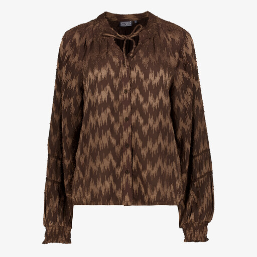 TwoDay dames blouse met abstracte print bruin