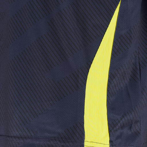 Dry kinder voetbal T-shirt donkerblauw geel