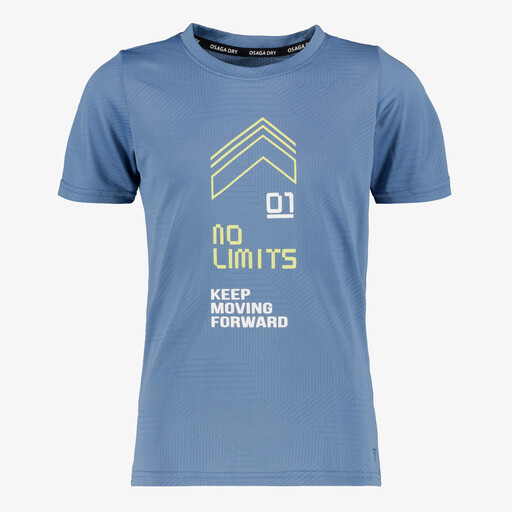 Dry jongens sport T-shirt met opdruk blauw