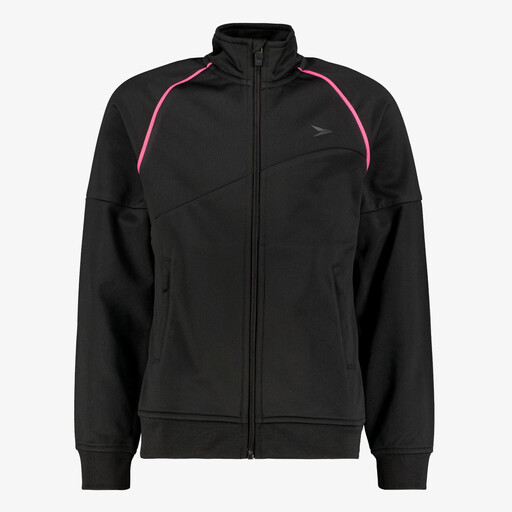 Meisjes trainingsjas zwart roze