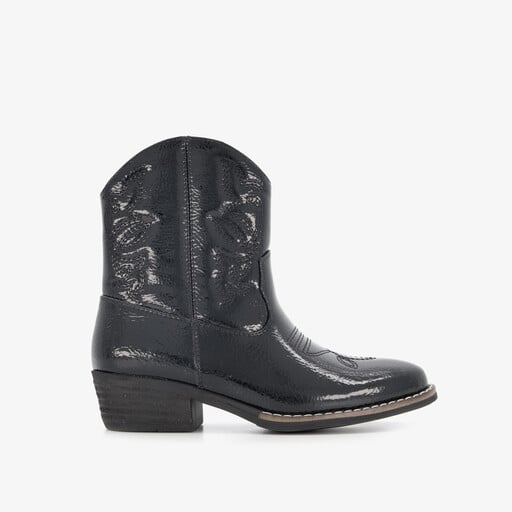 Meisjes cowboylaarsjes zwart lak