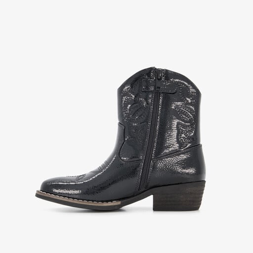 Meisjes cowboylaarsjes zwart lak