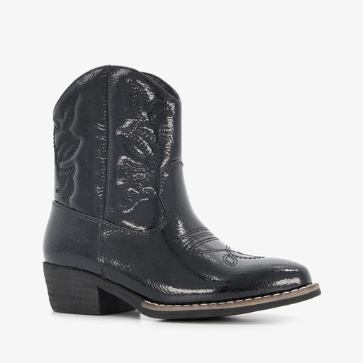 Meisjes cowboylaarsjes zwart lak