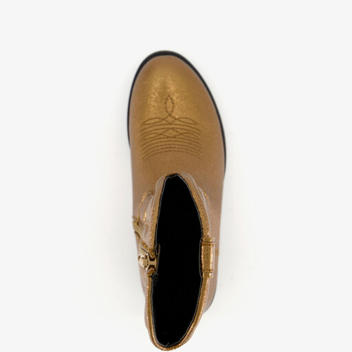 Meisjes cowboylaarsjes met glitter goud