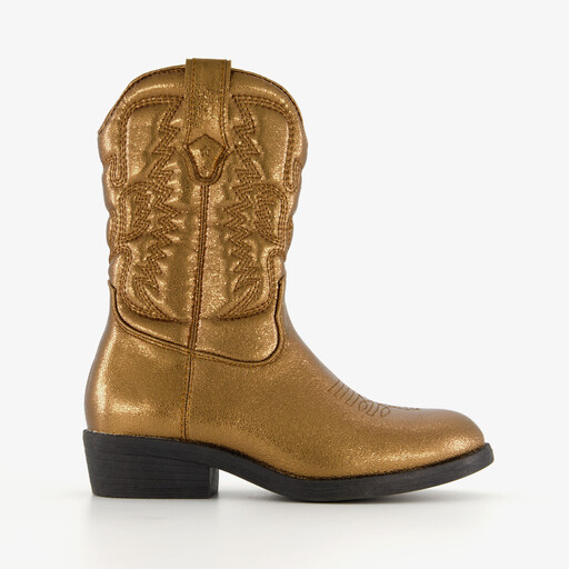 Meisjes cowboylaarsjes met glitter goud