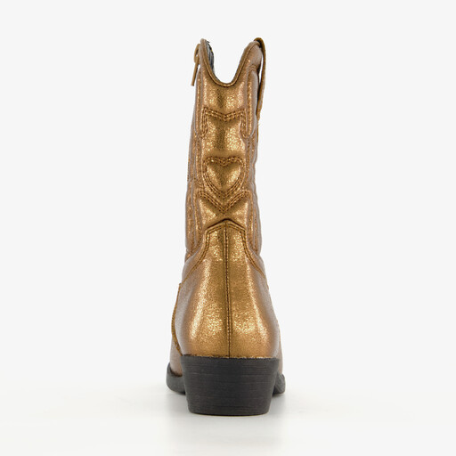 Meisjes cowboylaarsjes met glitter goud