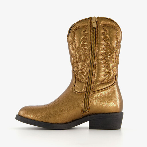 Meisjes cowboylaarsjes met glitter goud