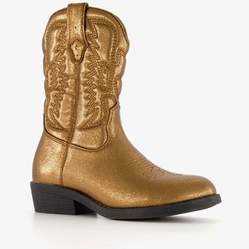 Meisjes cowboylaarsjes met glitter goud
